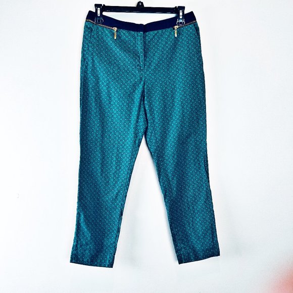 Zara Pants & Jumpsuits Zara Green Cropped Printed Pants Poshmark